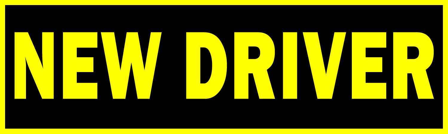 New Driver Bumper Sticker, Magnet or Window Cling - Custom Bumper Sticker, Vinyl Sticker, or Magnet