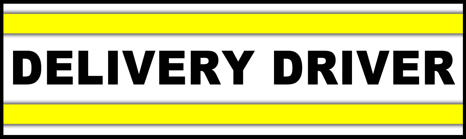 Delivery Driver Vinyl Sticker, Window Cling or Magnet in UV Laminate Coating - Custom Bumper Sticker, Vinyl Sticker, or Magnet
