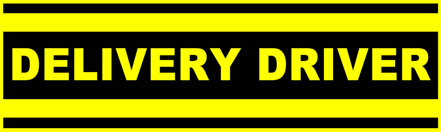 Delivery Driver Vinyl Sticker, Window Cling or Magnet in UV Laminate Coating - Custom Bumper Sticker, Vinyl Sticker, or Magnet