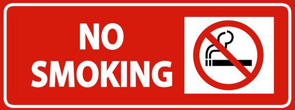 No Smoking Vinyl Sticker, Window Cling or Magnet in UV Laminate Coating - Custom Bumper Sticker, Vinyl Sticker, or Magnet
