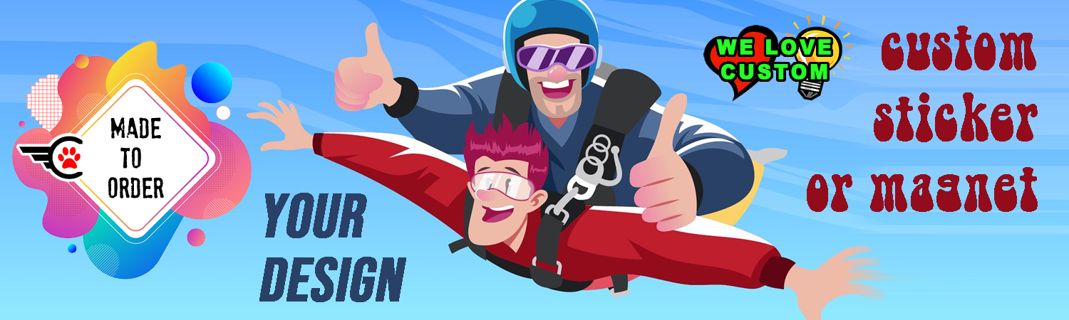 Custom Vinyl Sticker, Window Cling or Magnet in UV Laminate Coating - Custom Bumper Sticker, Vinyl Sticker, or Magnet