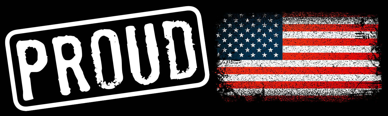 Proud American Custom Vinyl Sticker, Window Cling or Magnet in UV Laminate Coating - Custom Bumper Sticker, Vinyl Sticker, or Magnet