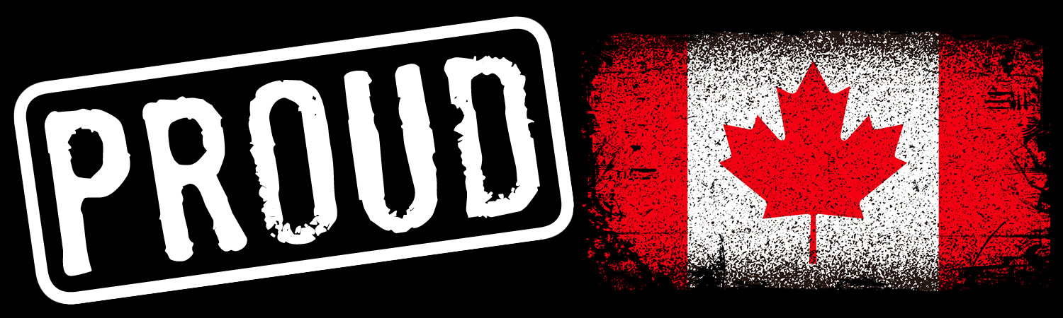 Proud Canadian Custom Vinyl Sticker, Window Cling or Magnet in UV Laminate Coating - Custom Bumper Sticker, Vinyl Sticker, or Magnet