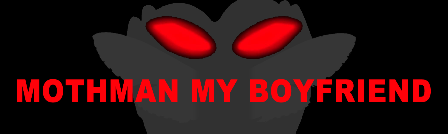 Mothman My Boyfriend Custom Vinyl Sticker, Window Cling or Magnet in UV Laminate Coating - Custom Bumper Sticker, Vinyl Sticker, or Magnet