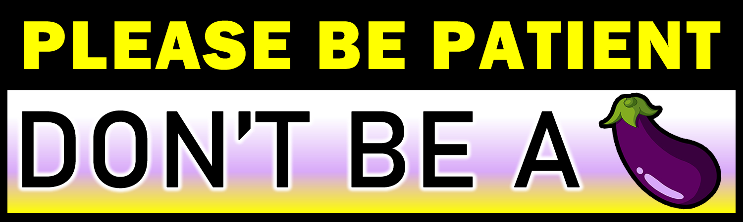 Please Be Patient Vinyl Bumper Sticker, Window Cling or Bumper Sticker Magnet in UV Laminate Coating - Custom Bumper Sticker, Vinyl Sticker, or Magnet
