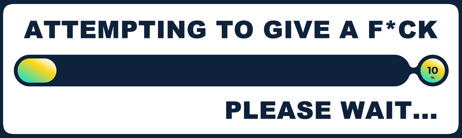 Attempting To Give A F*CK Vinyl Bumper Sticker, Window Cling or Bumper Sticker Magnet in UV Laminate Coating - Custom Bumper Sticker, Vinyl Sticker, or Magnet