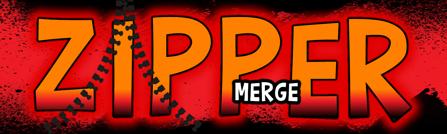 Zipper Merge Vinyl Bumper Sticker, Window Cling or Bumper Sticker Magnet in UV Laminate Coating - Custom Bumper Sticker, Vinyl Sticker, or Magnet