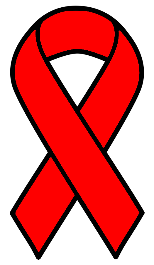 Cancer Ribbon Red Vinyl Bumper Sticker, Window Cling or Bumper Sticker Magnet in UV Laminate Coating - Custom Bumper Sticker, Vinyl Sticker, or Magnet