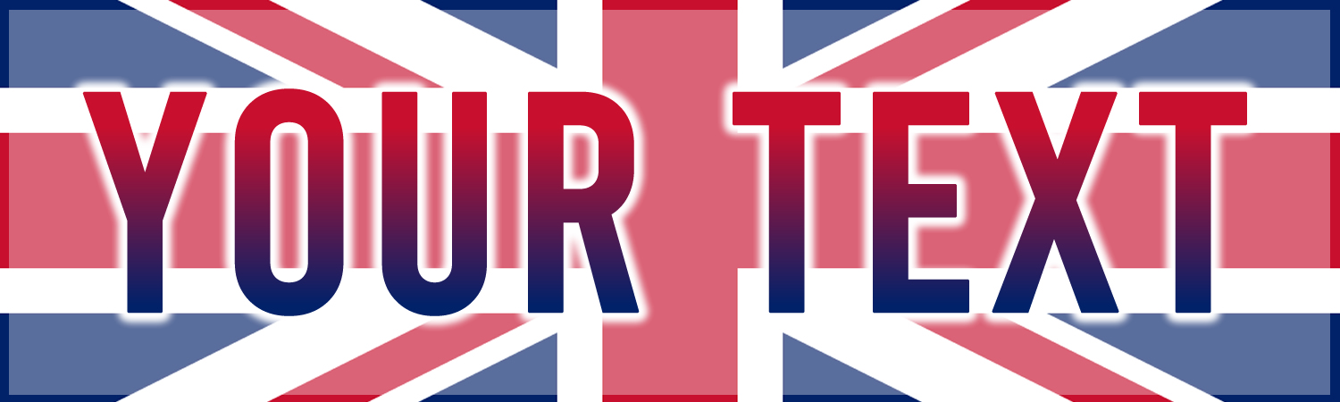 British Flag with Your Custom Text Vinyl Bumper Sticker, Window Cling or Bumper Sticker Magnet in UV Laminate Coating - Custom Bumper Sticker, Vinyl Sticker, or Magnet