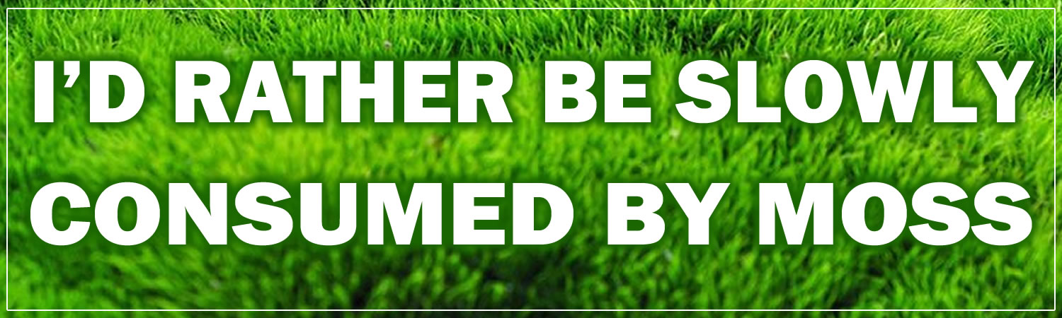I d rather be slowly consumed by moss Vinyl Bumper Sticker  Window Cling or Magnet in UV Laminate Coating and Various Sizes - Custom Bumper Sticker, Vinyl Sticker, or Magnet