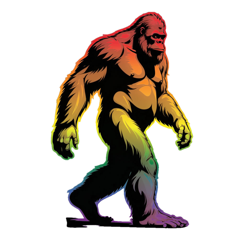 Bigfoot Vinyl Bumper Sticker  Window Cling or Bumper Sticker Magnet in UV Laminate Coating - Custom Bumper Sticker, Vinyl Sticker, or Magnet