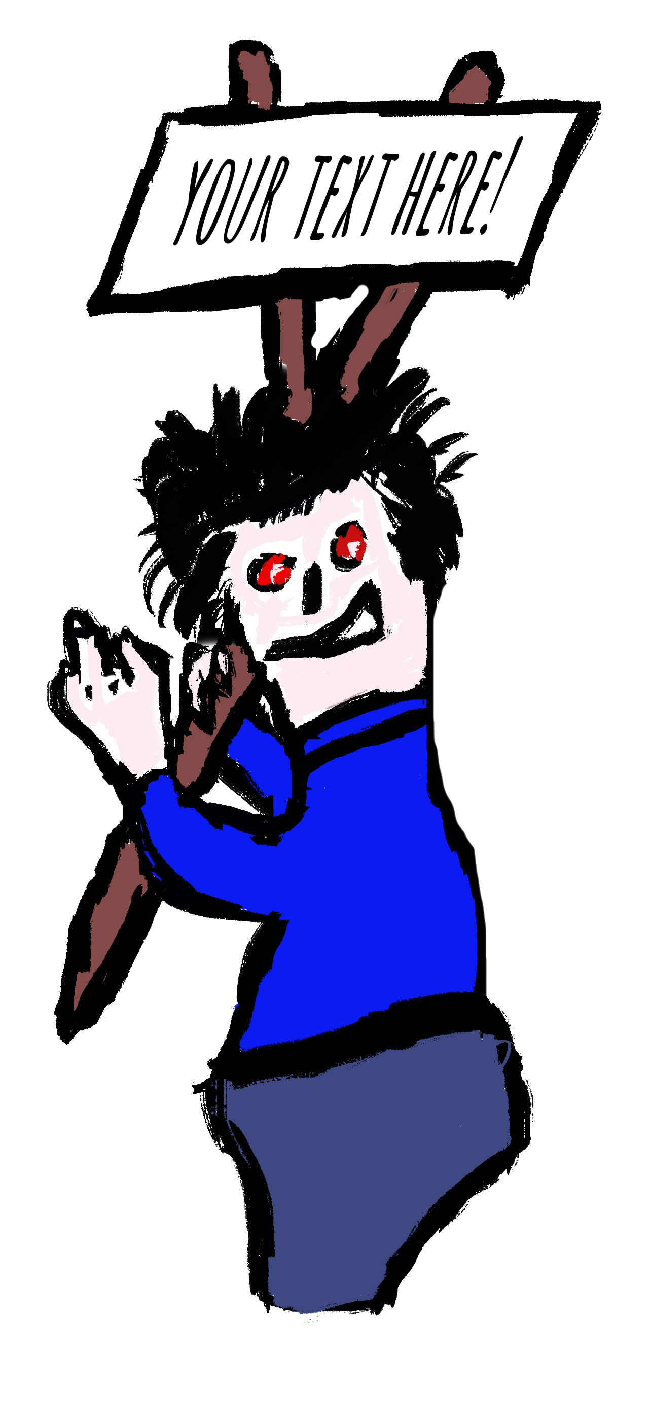 Custom Text Sticker Funny Angry Person Vinyl Bumper Sticker  Window Cling or Bumper Sticker Magnet in UV Laminate Coating - Custom Bumper Sticker, Vinyl Sticker, or Magnet