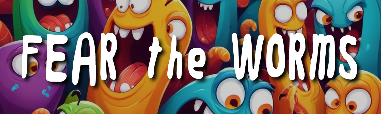 Fear The Worms Vinyl Bumper Sticker  Window Cling or Bumper Sticker Magnet in UV Laminate Coating - Custom Bumper Sticker, Vinyl Sticker, or Magnet