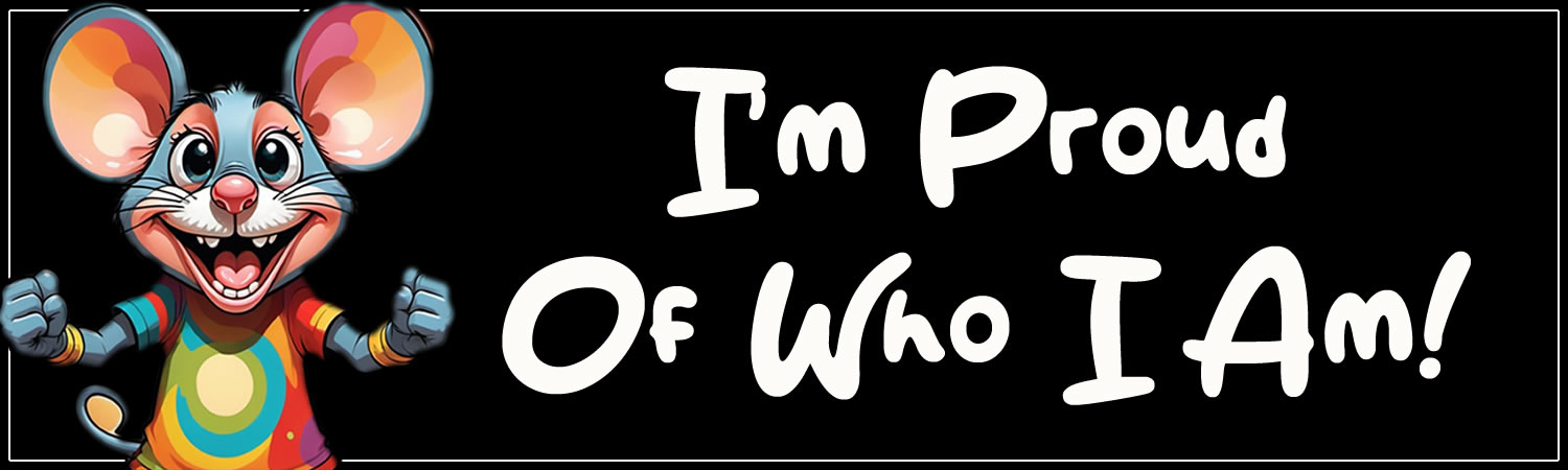 I m Proud Of Who i Am Vinyl Bumper Sticker  Window Cling or Bumper Sticker Magnet in UV Laminate Coating - Custom Bumper Sticker, Vinyl Sticker, or Magnet