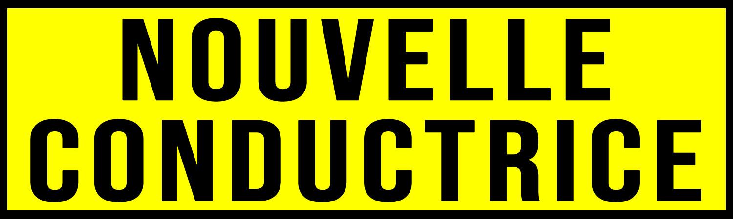 Nouvelle Conductrice Vinyl Bumper Sticker  Window Cling or Bumper Sticker Magnet in UV Laminate Coating - Custom Bumper Sticker, Vinyl Sticker, or Magnet