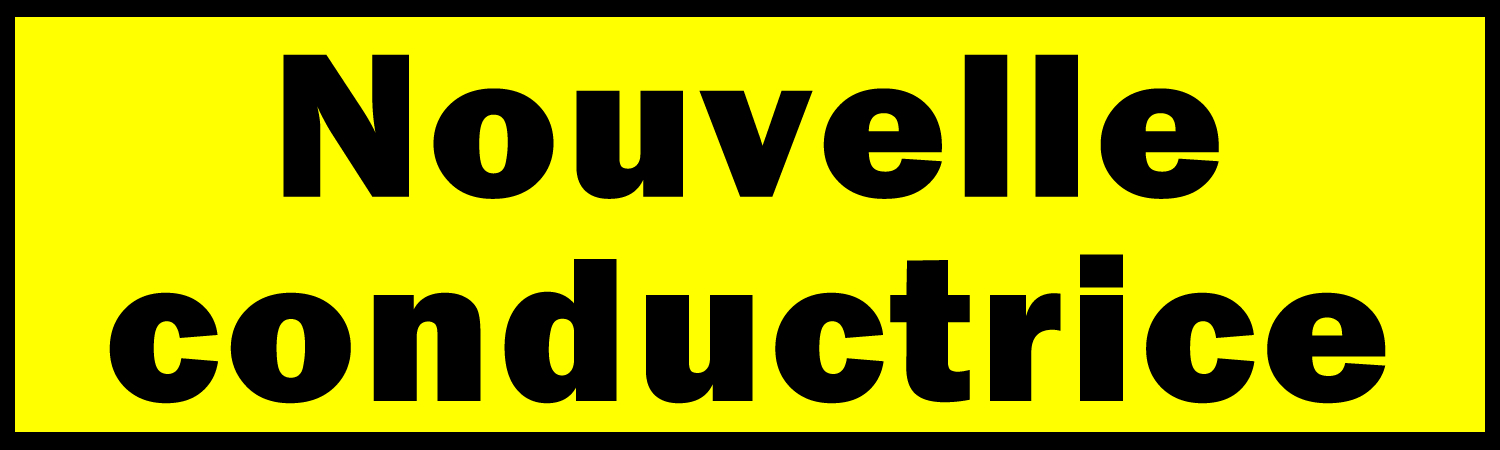 Nouvelle Conductrice Vinyl Bumper Sticker  Window Cling or Bumper Sticker Magnet in UV Laminate Coating - Custom Bumper Sticker, Vinyl Sticker, or Magnet