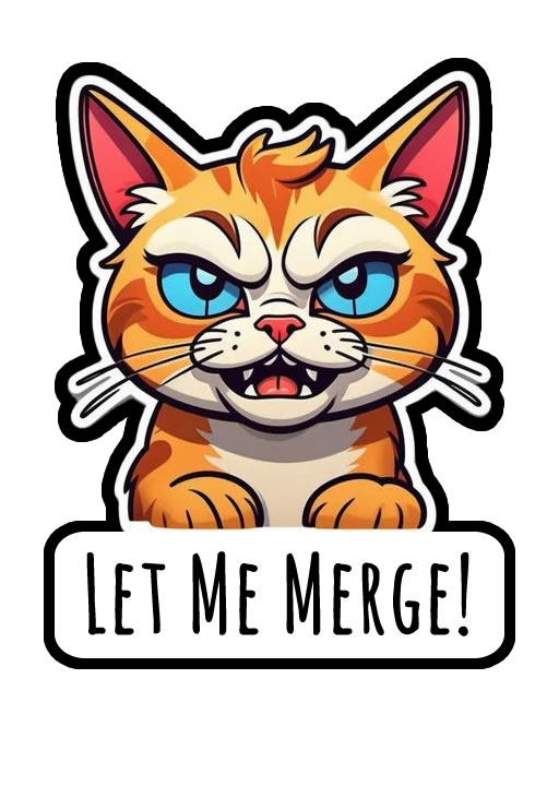 Let me Merge Die Cut Vinyl Sticker  Window Cling or Magnet with Laminate Coating in Various Sizes - Custom Bumper Sticker, Vinyl Sticker, or Magnet
