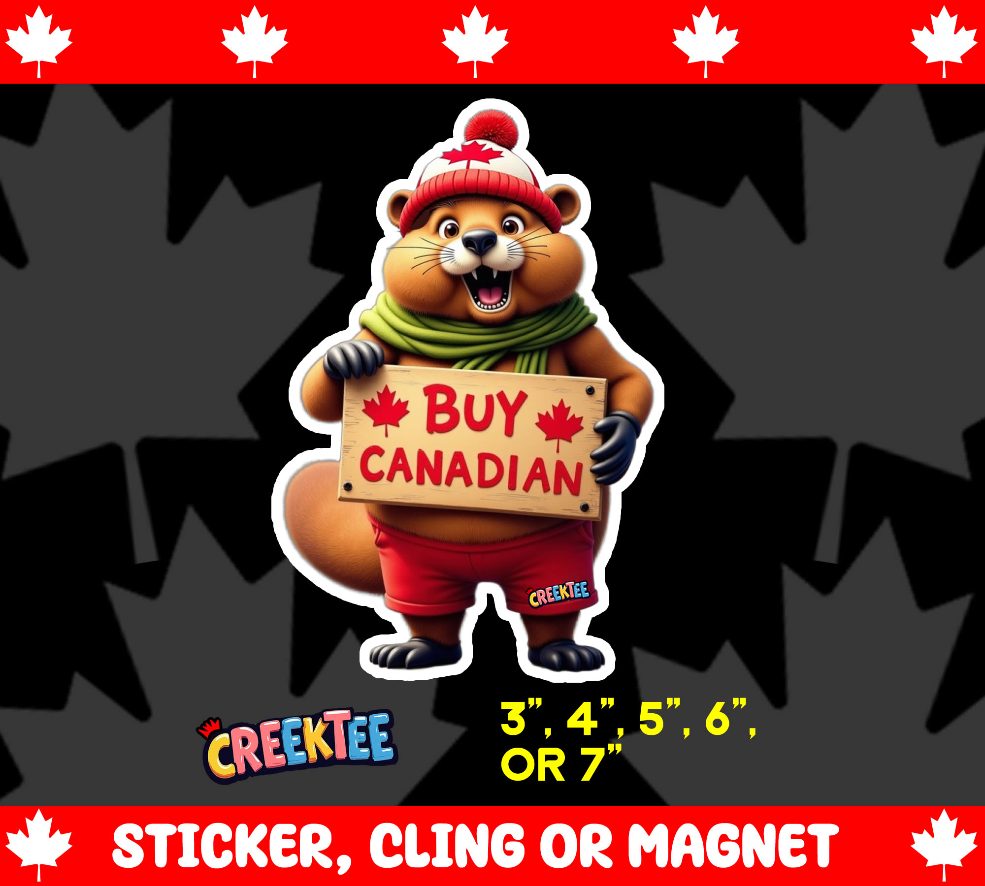 Buy Canadian Die Cut Vinyl Sticker  Window Cling or Magnet with Laminate Coating in Various Sizes - Custom Bumper Sticker, Vinyl Sticker, or Magnet