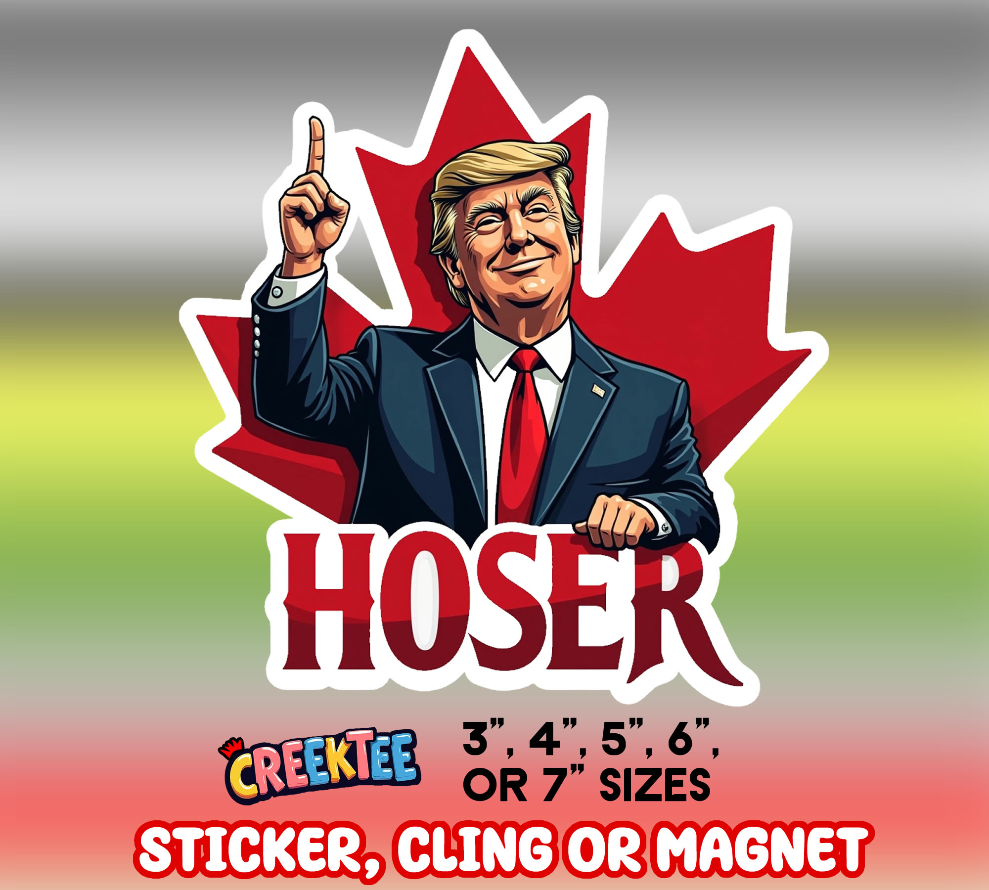 Hoser Die Cut Vinyl Sticker  Window Cling or Magnet with Laminate Coating in Various Sizes - Custom Bumper Sticker, Vinyl Sticker, or Magnet