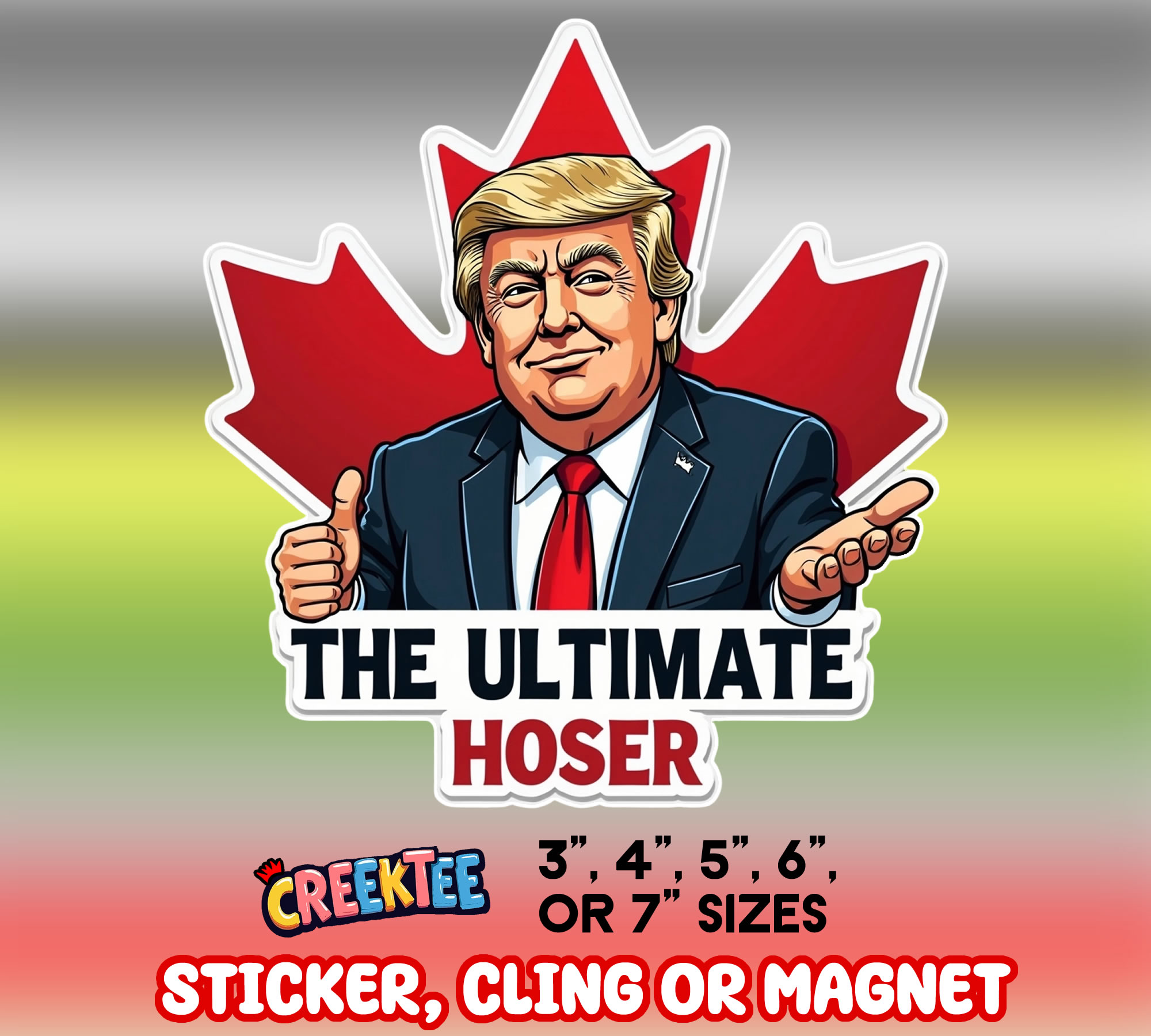 The Ultimate Hoser Die Cut Vinyl Sticker  Window Cling or Magnet with Laminate Coating in Various Sizes - Custom Bumper Sticker, Vinyl Sticker, or Magnet