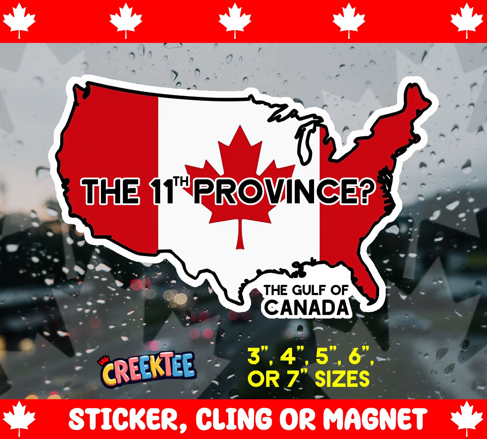 The 11th Province  Die Cut Vinyl Sticker  Window Cling or Magnet with Laminate Coating in Various Sizes - Custom Bumper Sticker, Vinyl Sticker, or Magnet