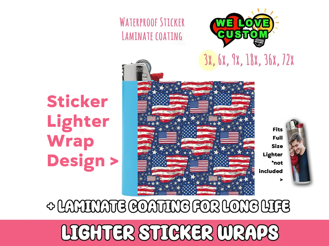 Lighter Wrap Sticker Design Lighter Wraps  Your Custom Photo or Text - Custom Bumper Sticker, Vinyl Sticker, or Magnet