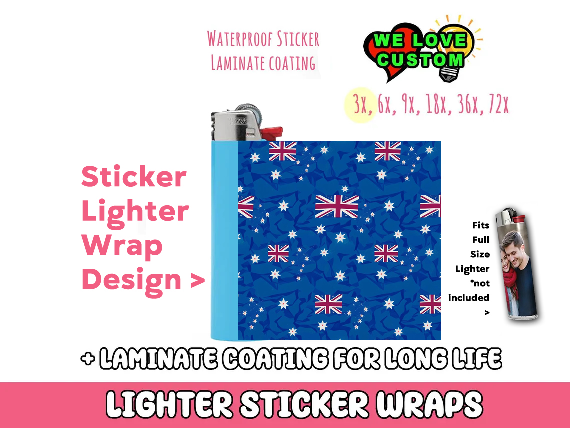 Lighter Wrap Sticker Design Lighter Wraps  Your Custom Photo or Text - Custom Bumper Sticker, Vinyl Sticker, or Magnet