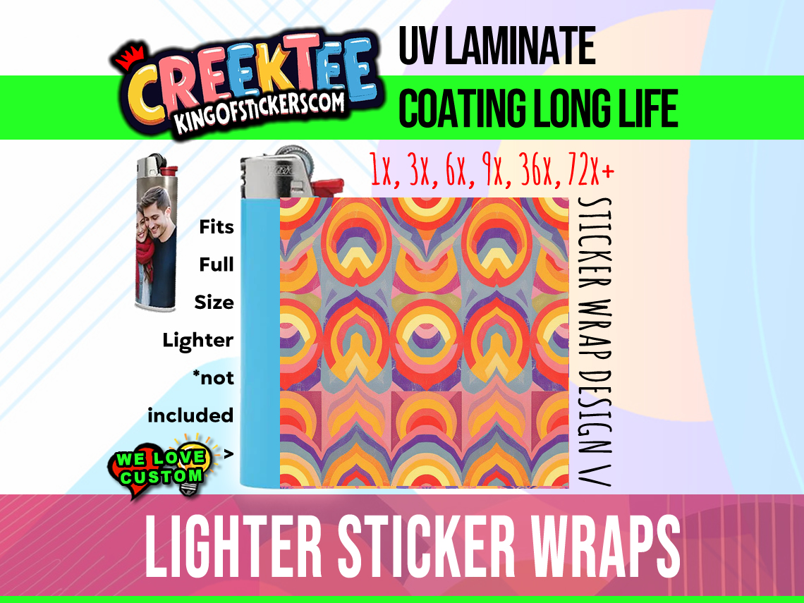 Lighter Wrap Sticker Design Lighter Wraps  Your Custom Photo or Text - Custom Bumper Sticker, Vinyl Sticker, or Magnet