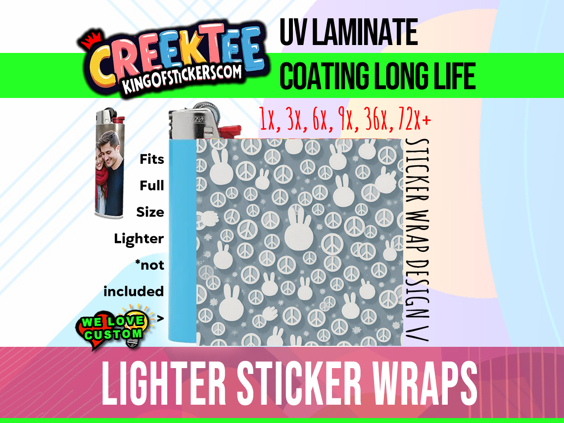 Lighter Wrap Sticker Design Lighter Wraps  Your Custom Photo or Text - Custom Bumper Sticker, Vinyl Sticker, or Magnet