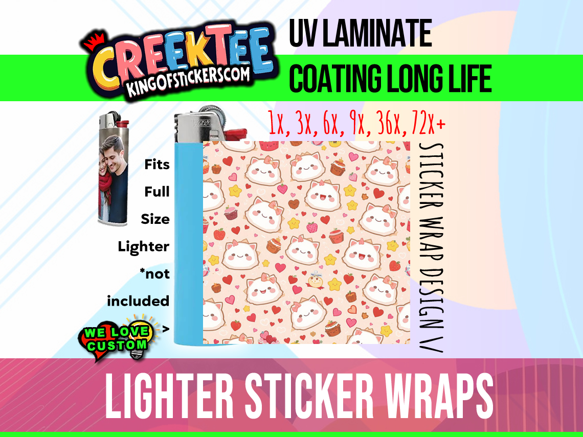 Lighter Wrap Sticker Design Lighter Wraps  Your Custom Photo or Text - Custom Bumper Sticker, Vinyl Sticker, or Magnet